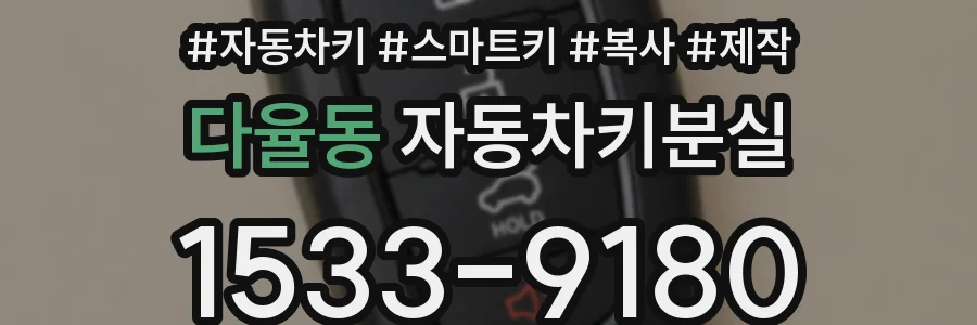 다율동 자동차키분실