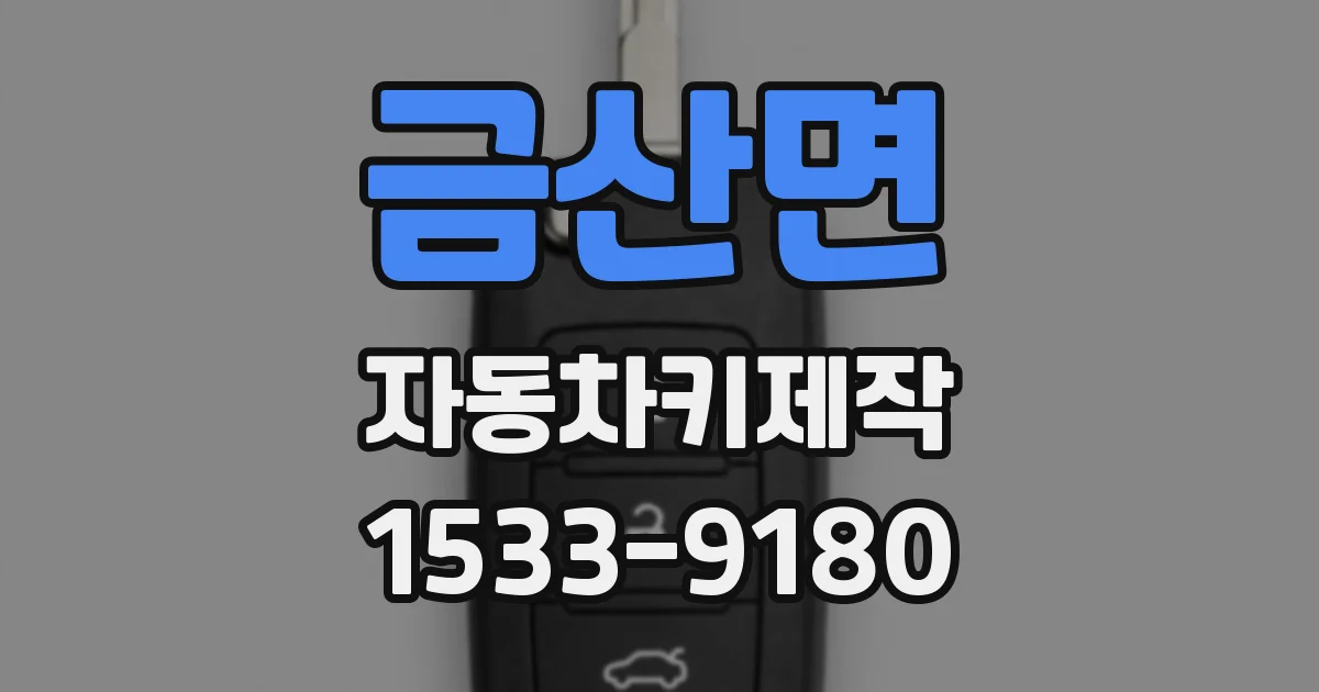 금산면 자동차키제작