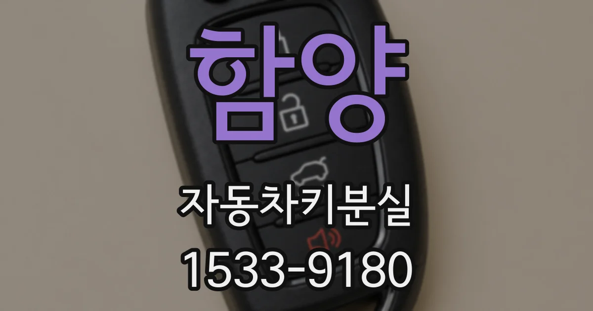 함양 자동차키분실