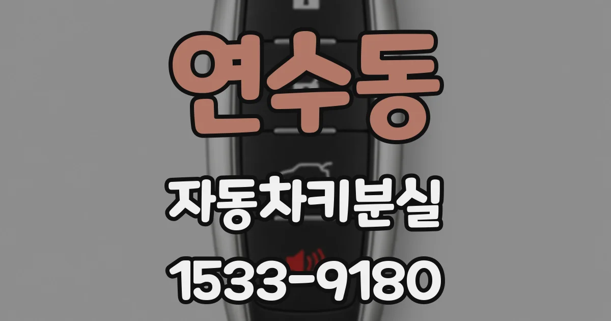 연수동 자동차키분실