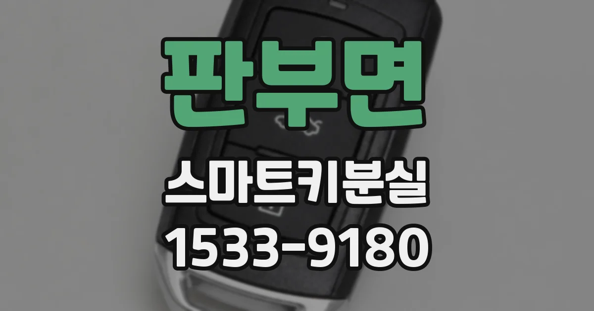 판부면 스마트키분실