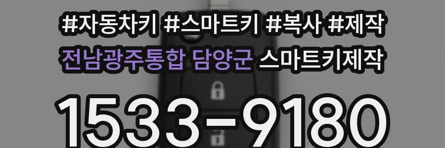 전남광주통합 담양군 스마트키제작