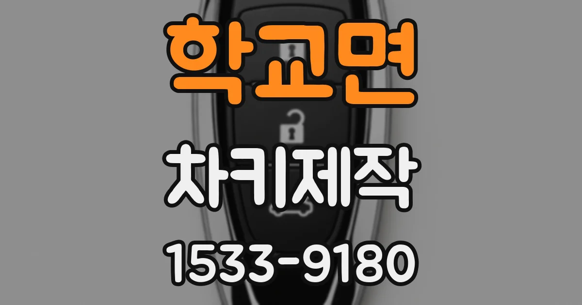 학교면 차키제작
