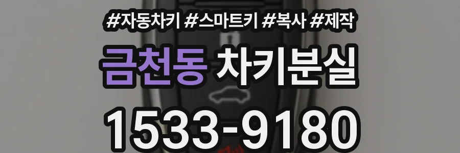 금천동 차키분실