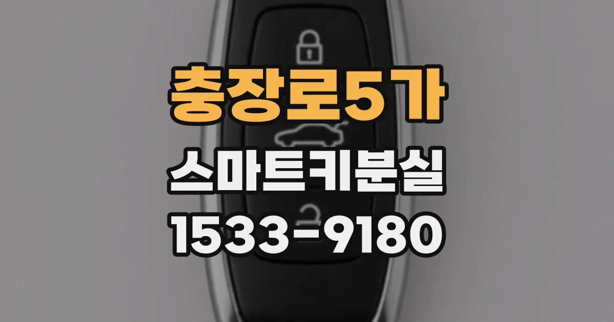 충장로5가 스마트키분실