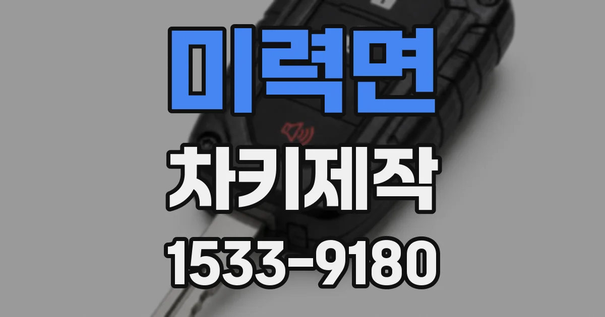 미력면 차키제작