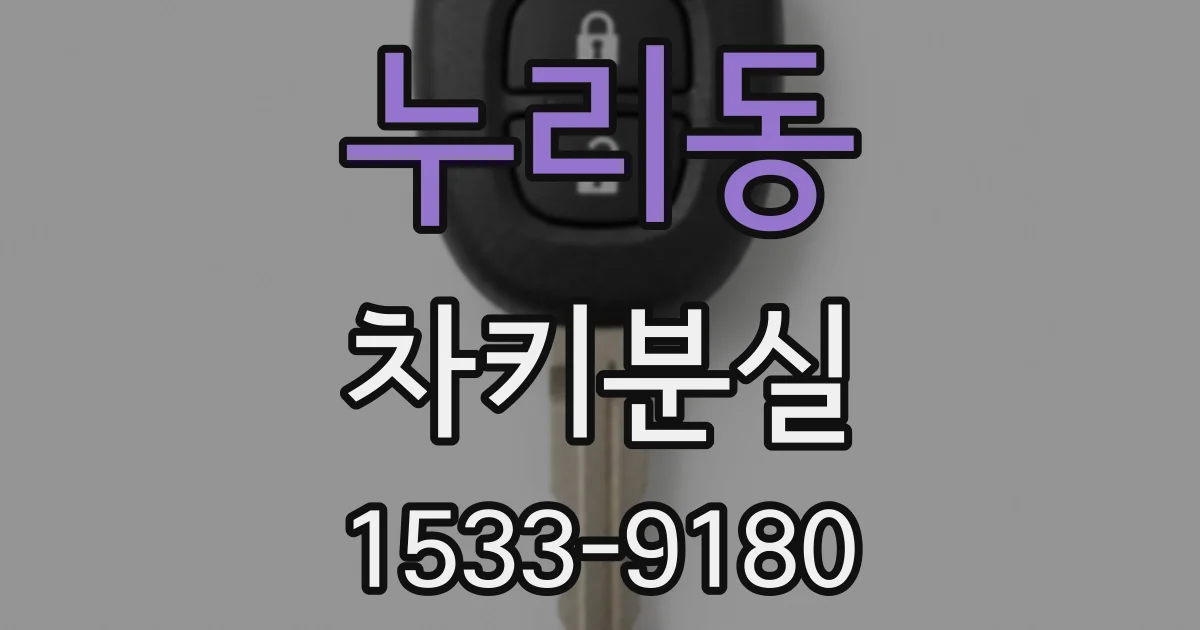누리동 차키분실