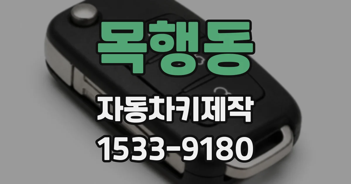 목행동 자동차키제작