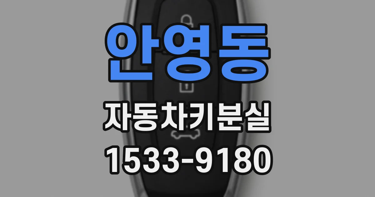안영동 자동차키분실