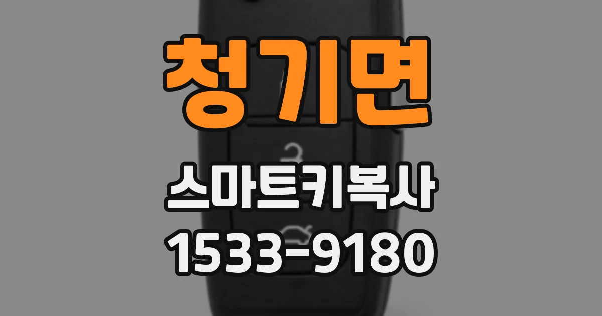 청기면 스마트키복사