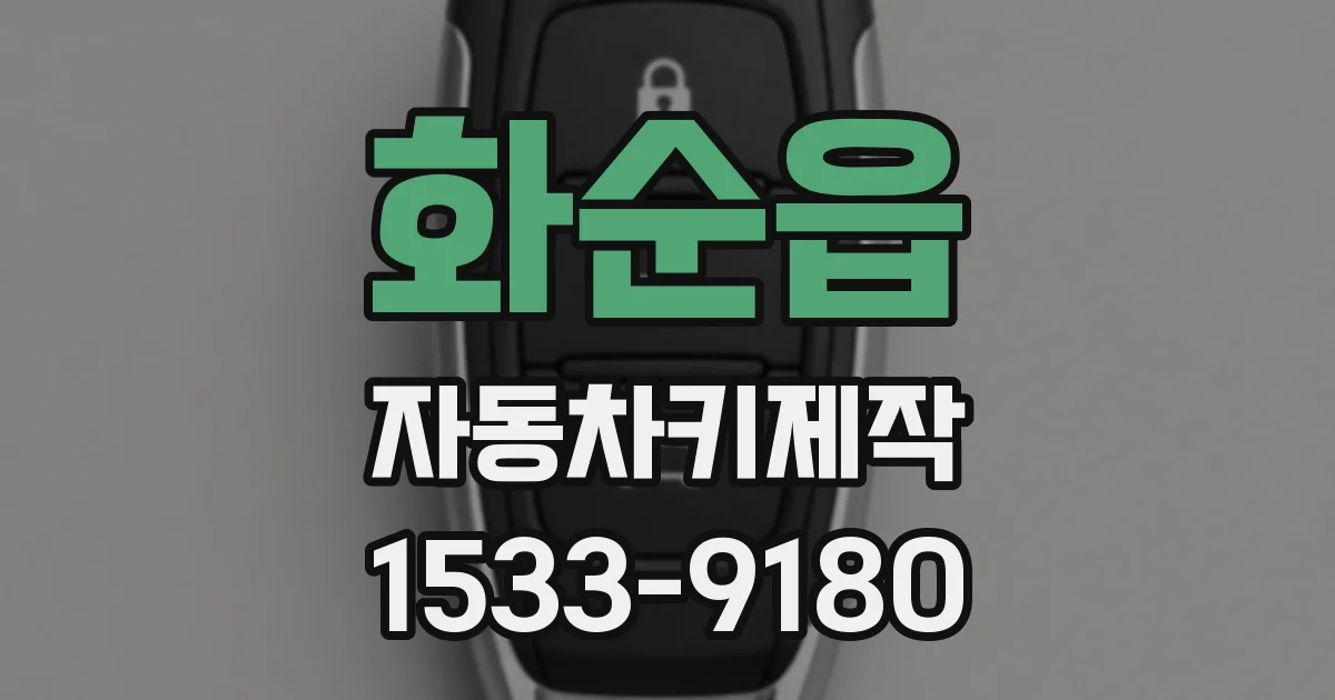 화순읍 자동차키제작