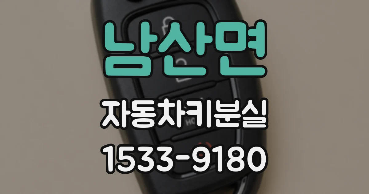 남산면 자동차키분실