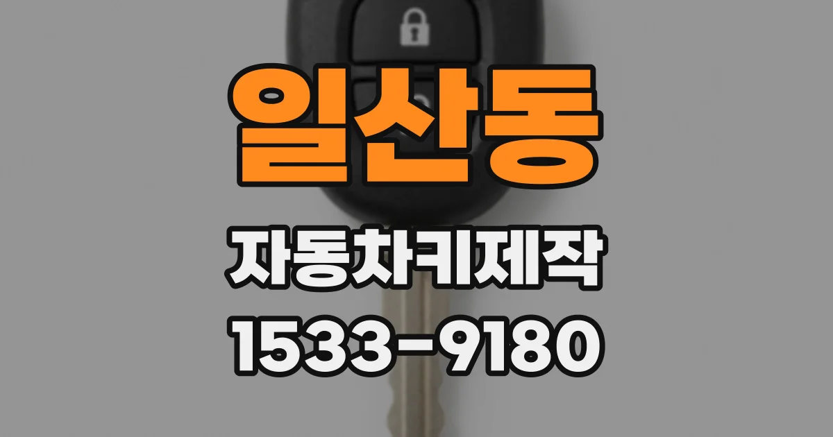 일산동 자동차키제작