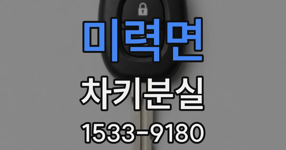 미력면 차키분실