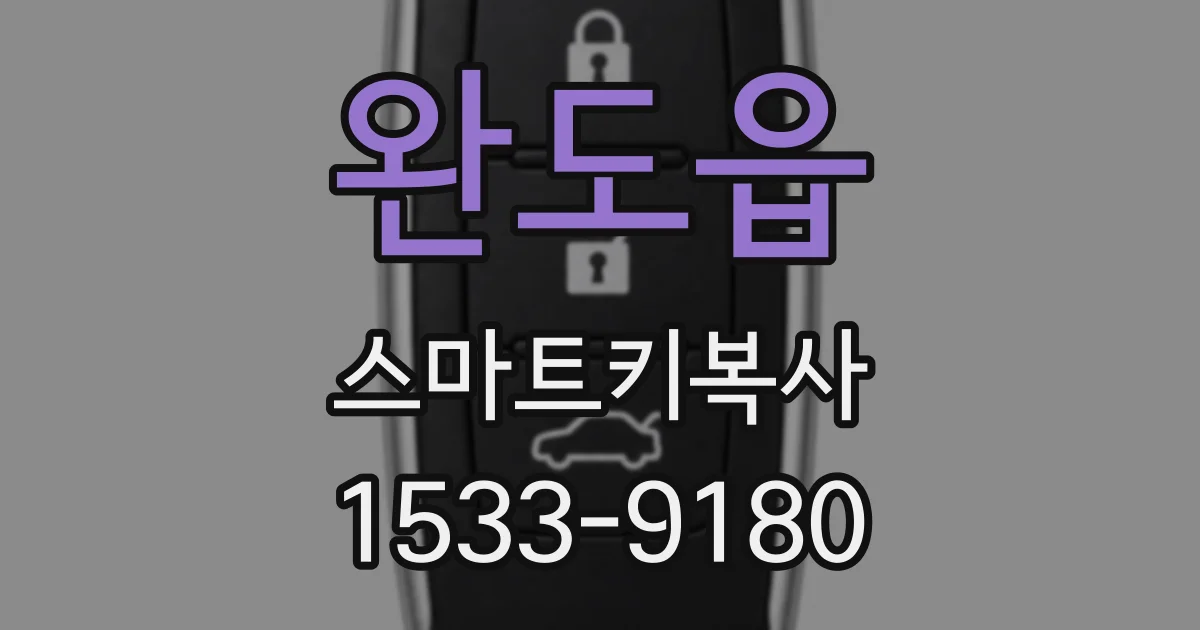완도읍 스마트키복사