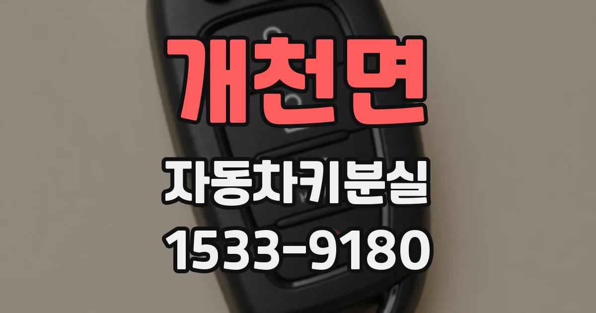개천면 자동차키분실