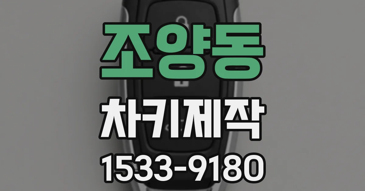 조양동 차키제작