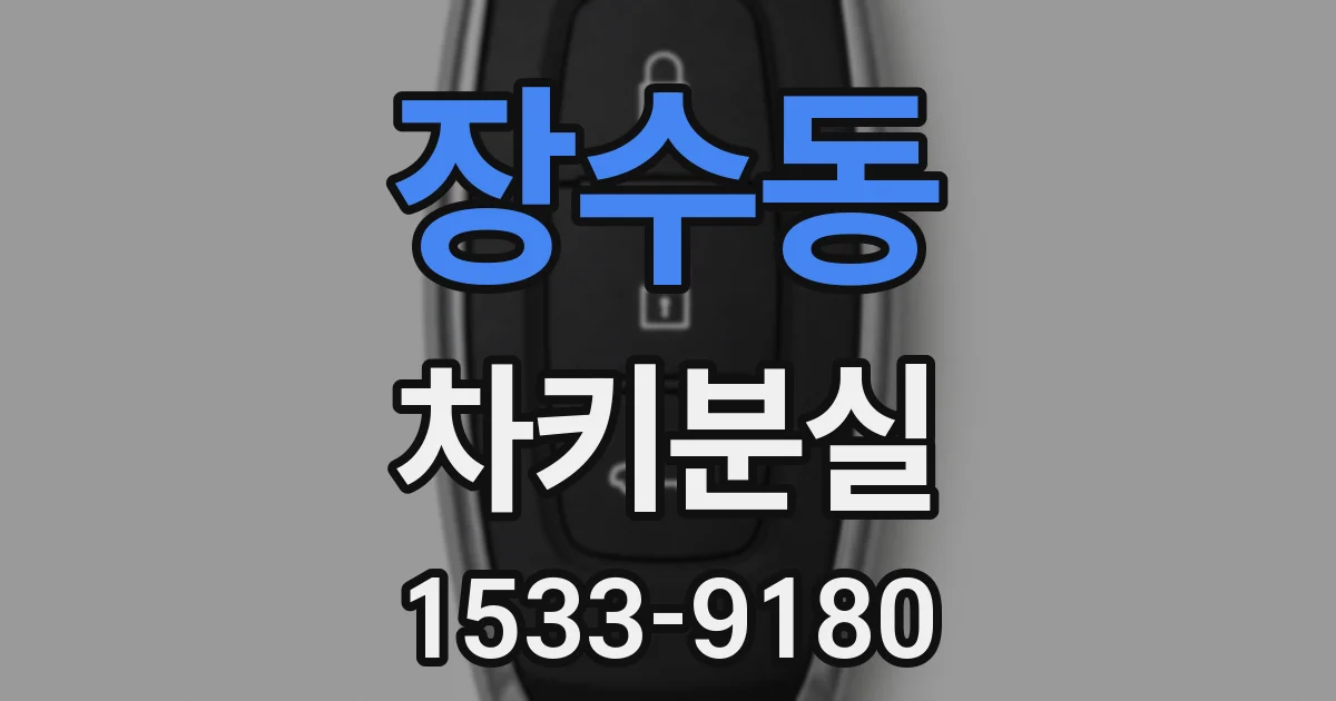 장수동 차키분실