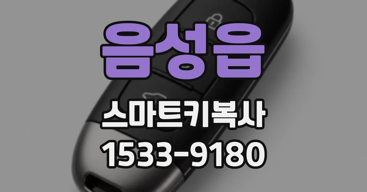 음성읍 스마트키복사