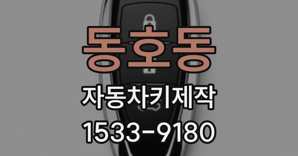 동호동 자동차키제작