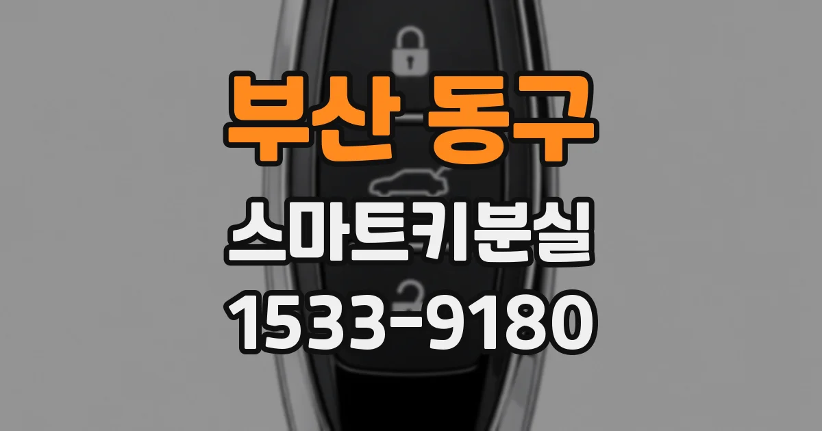 부산 동구 스마트키분실