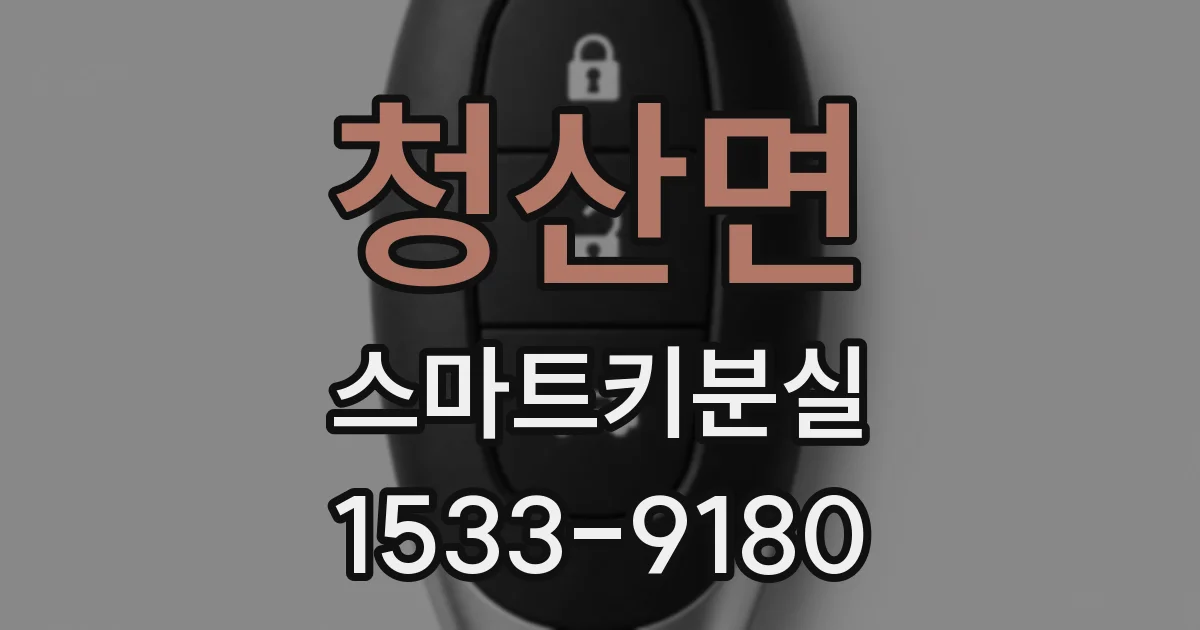 청산면 스마트키분실
