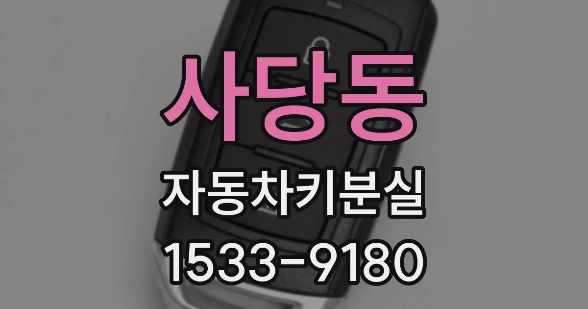 사당동 자동차키분실
