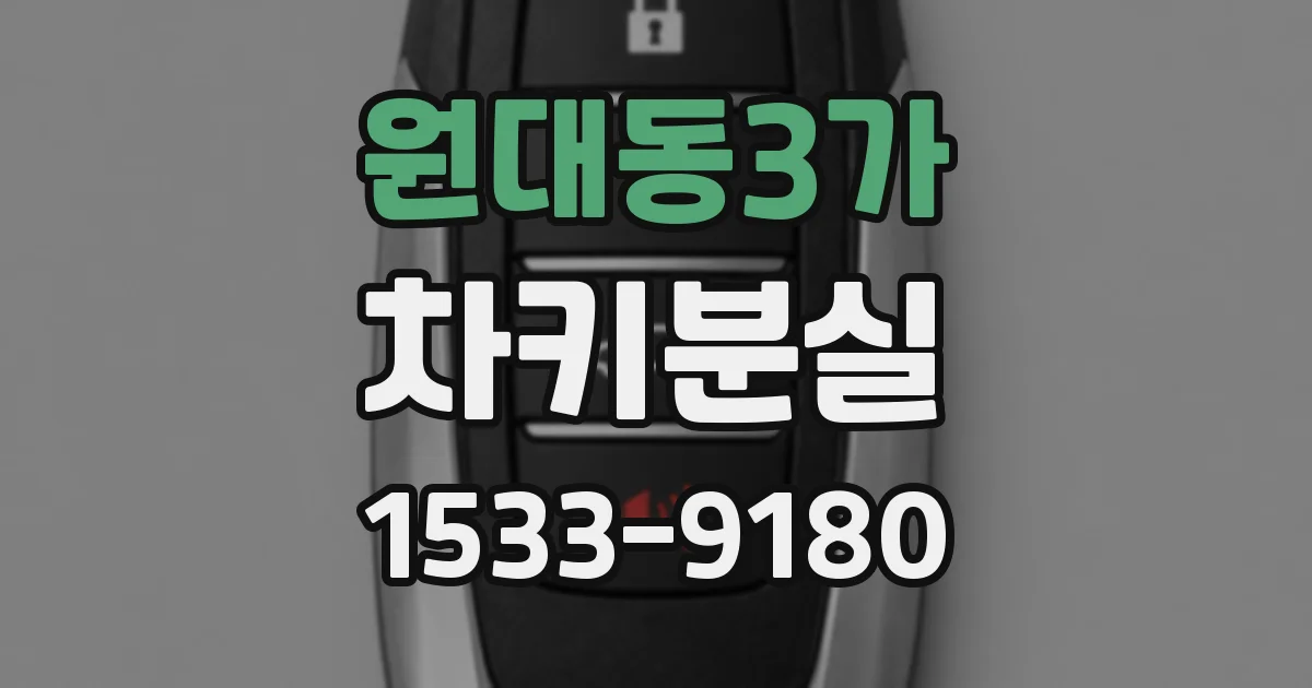원대동3가 차키분실