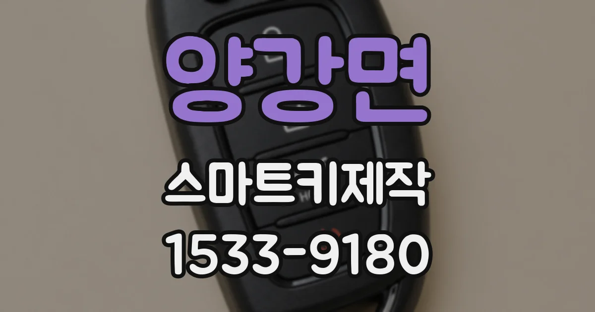 양강면 스마트키제작
