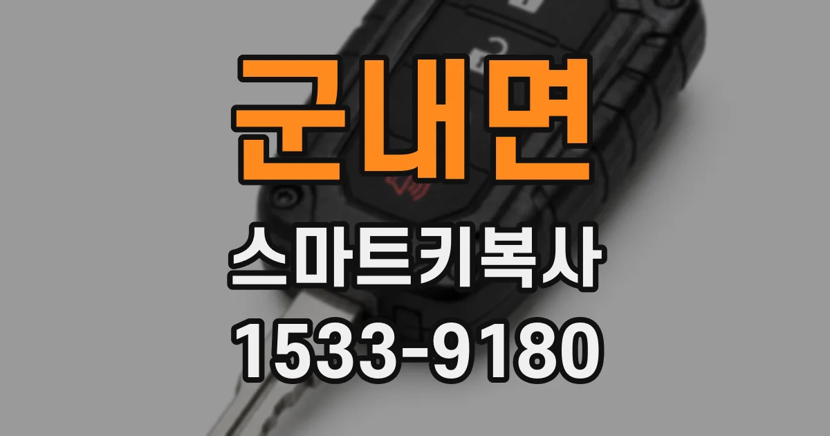 군내면 스마트키복사