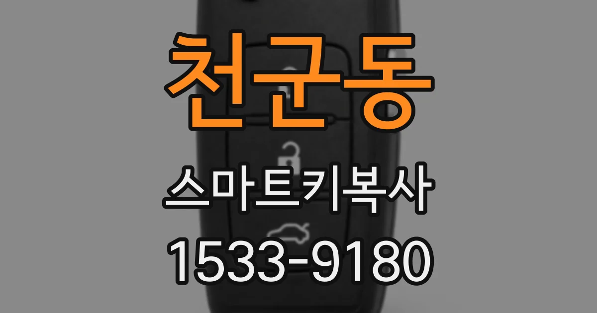 천군동 스마트키복사