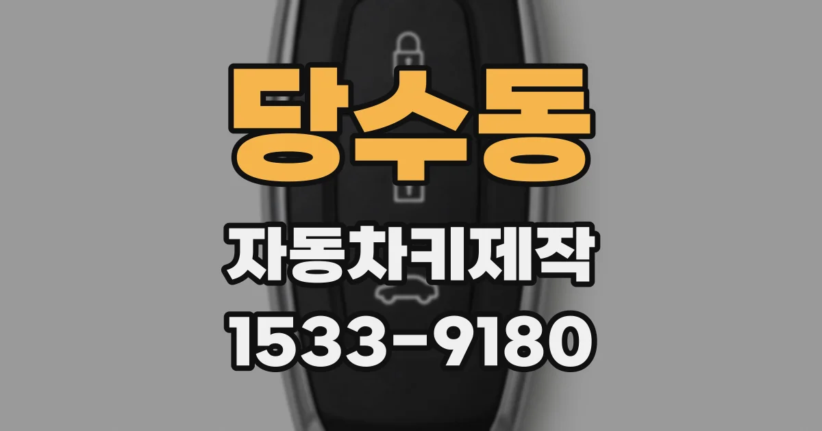 당수동 자동차키제작