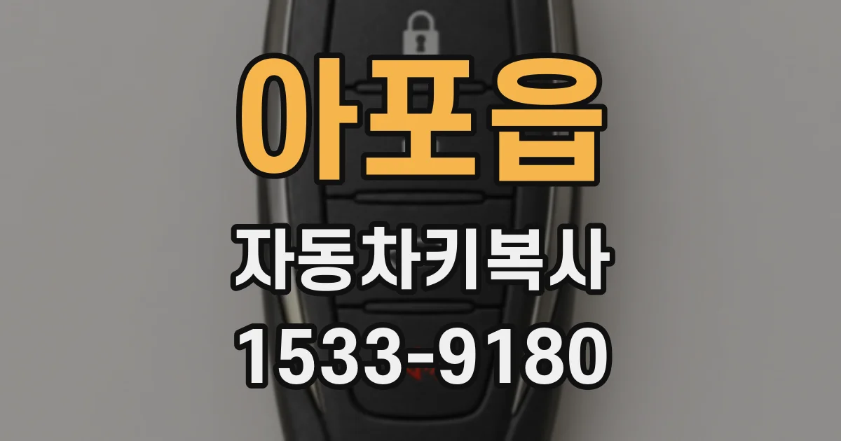 아포읍 자동차키복사