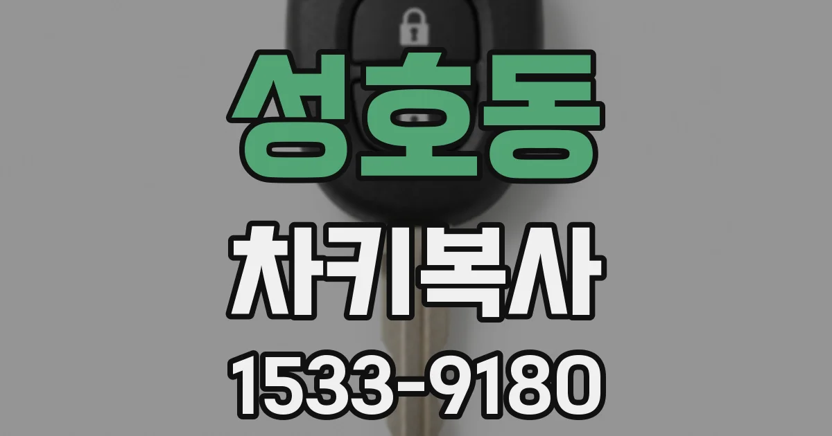 성호동 차키복사