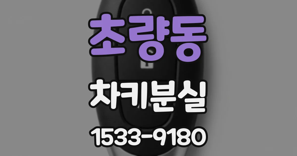 초량동 차키분실