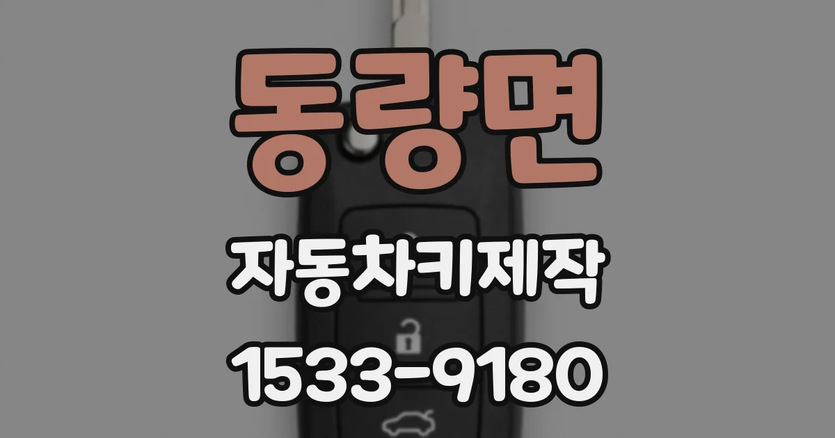 동량면 자동차키제작