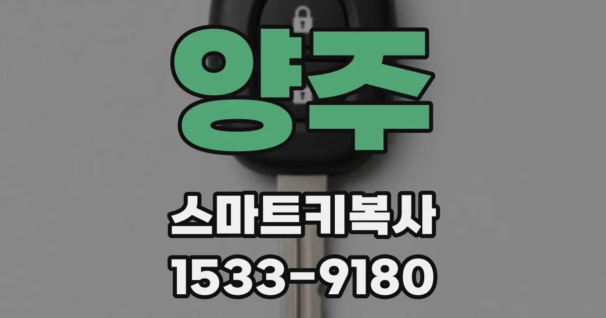 양주 스마트키복사