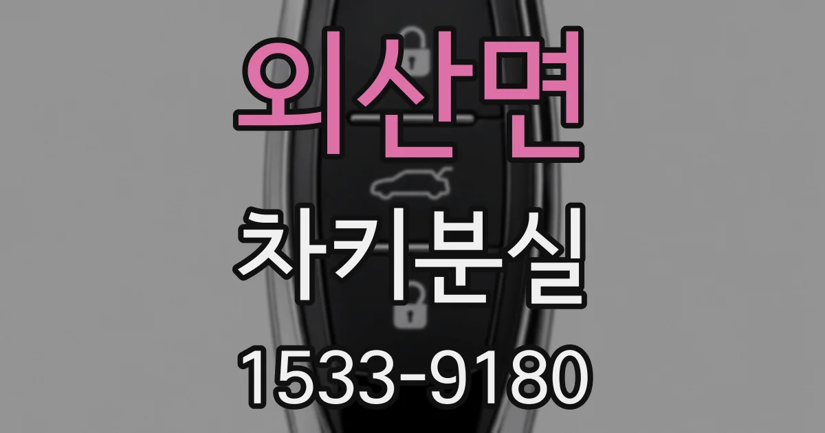 외산면 차키분실