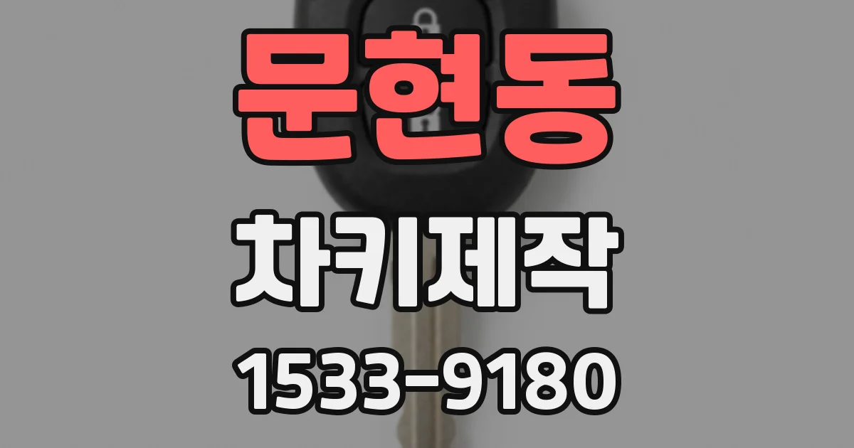 문현동 차키제작