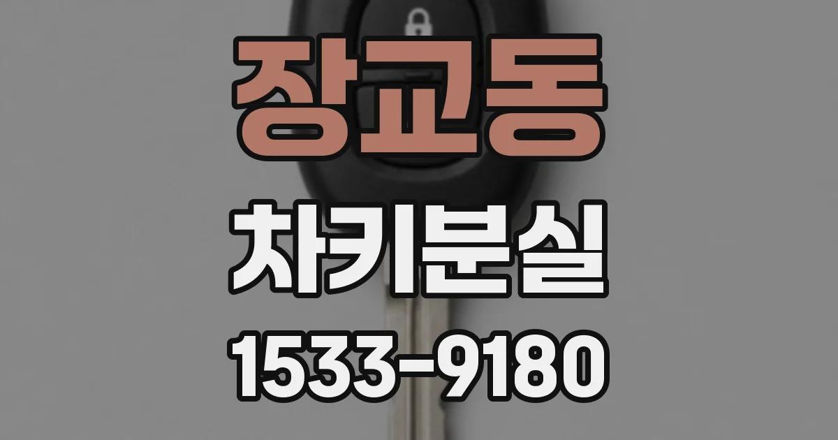 장교동 차키분실