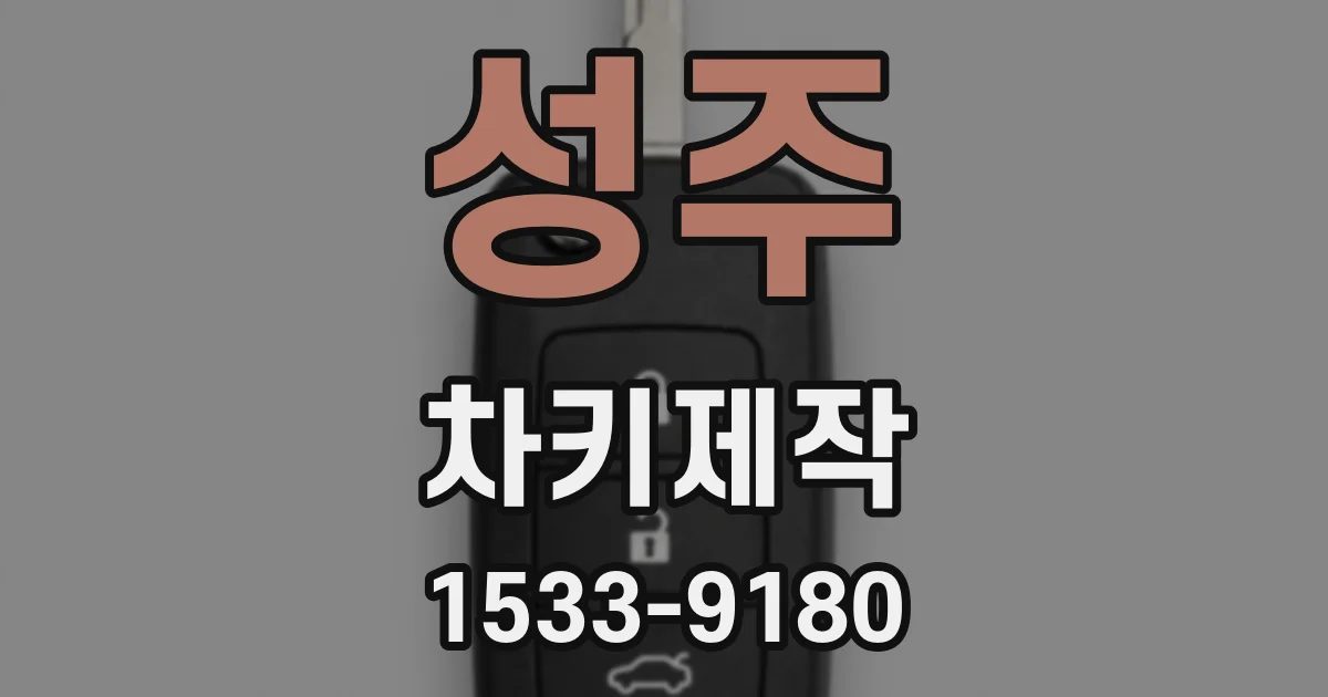 성주 차키제작