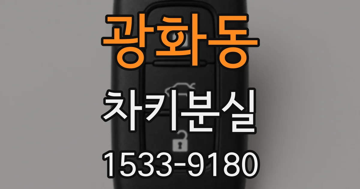 광화동 차키분실