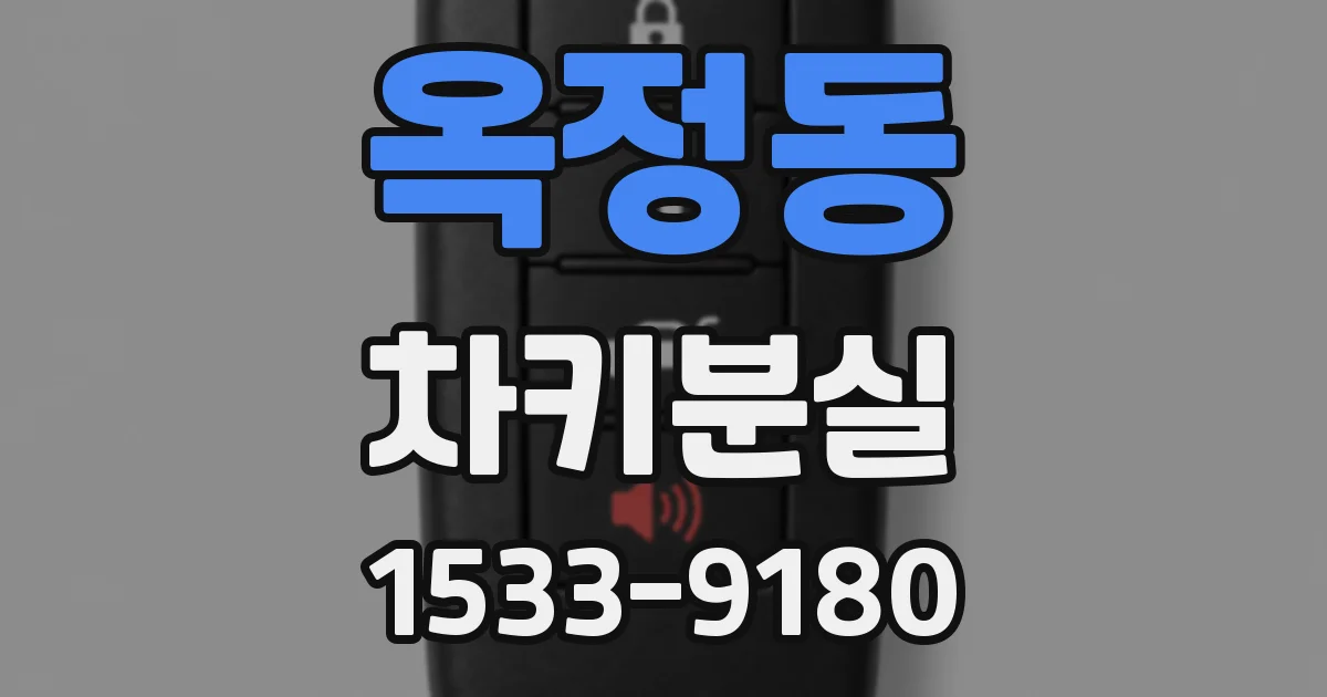 옥정동 차키분실