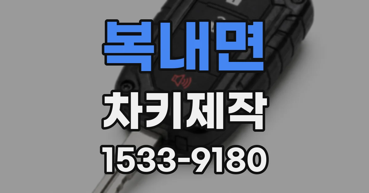 복내면 차키제작