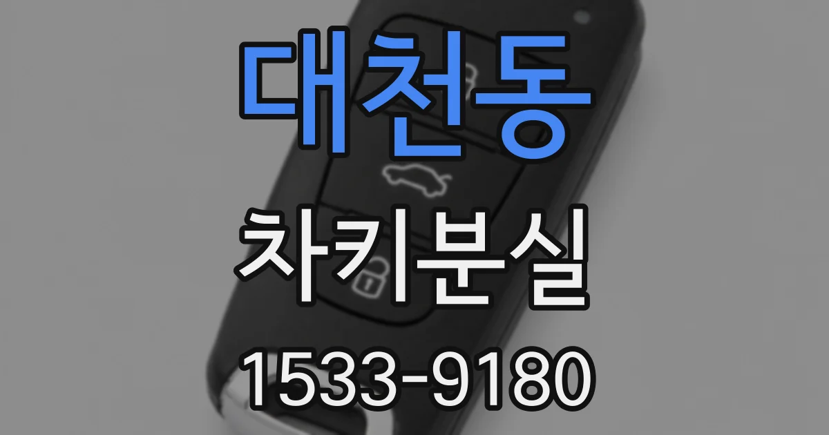 대천동 차키분실