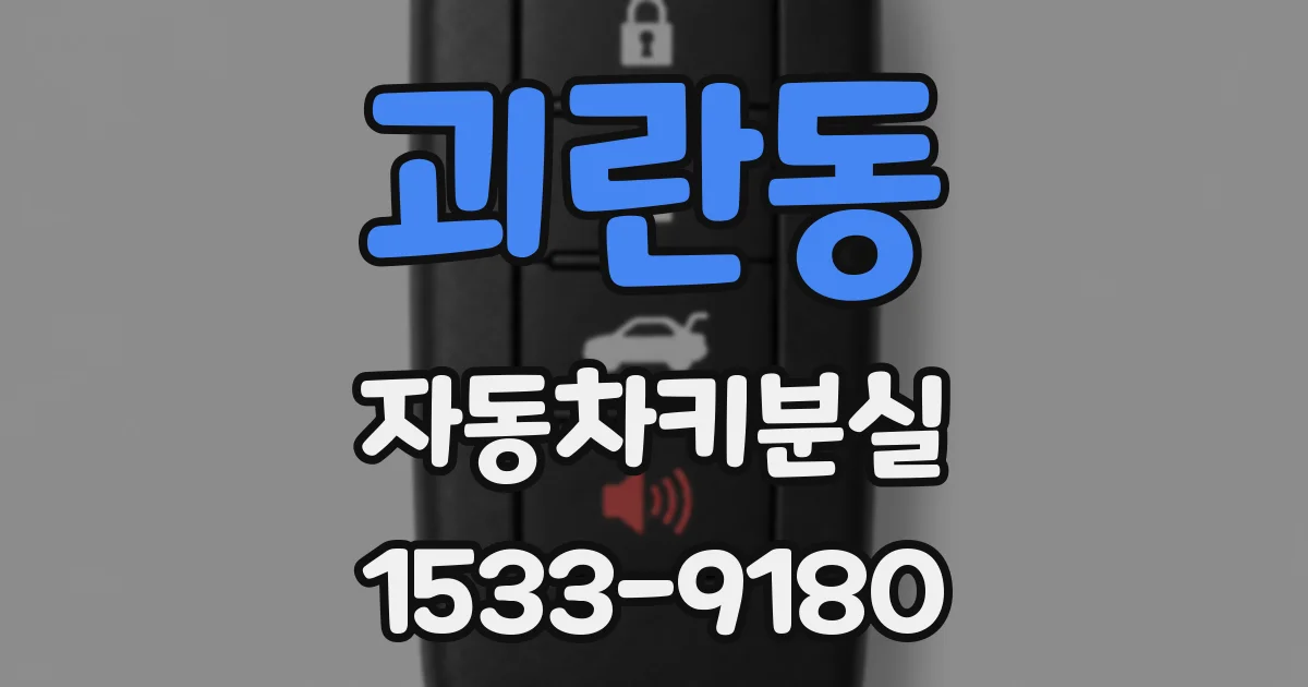 괴란동 자동차키분실