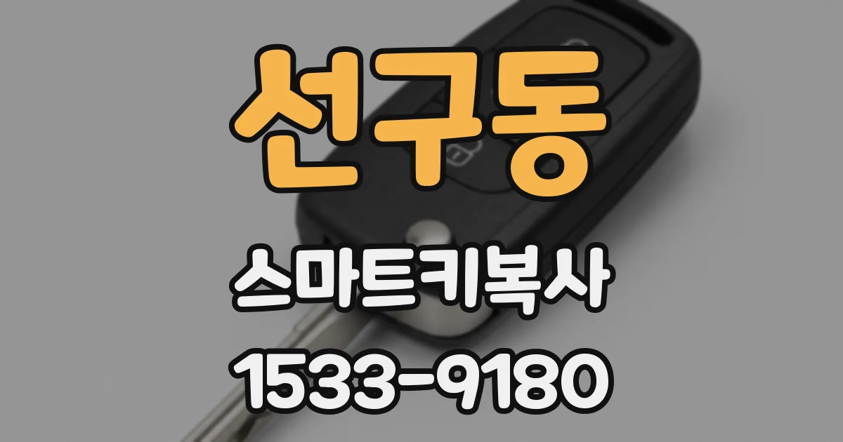 선구동 스마트키복사