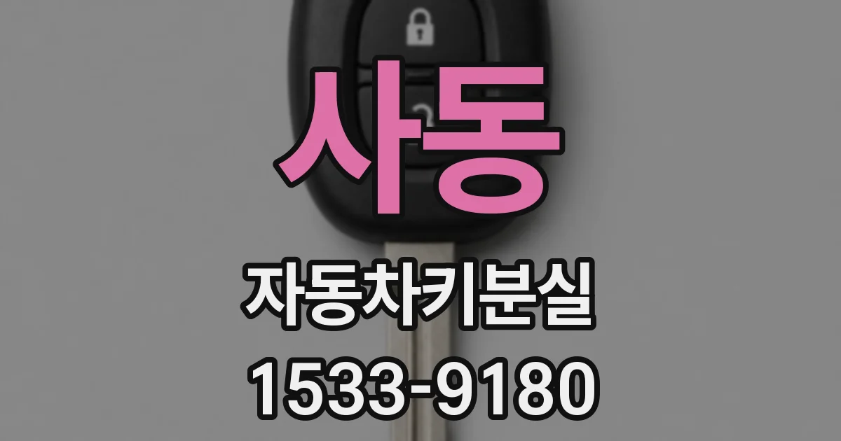사동 자동차키분실