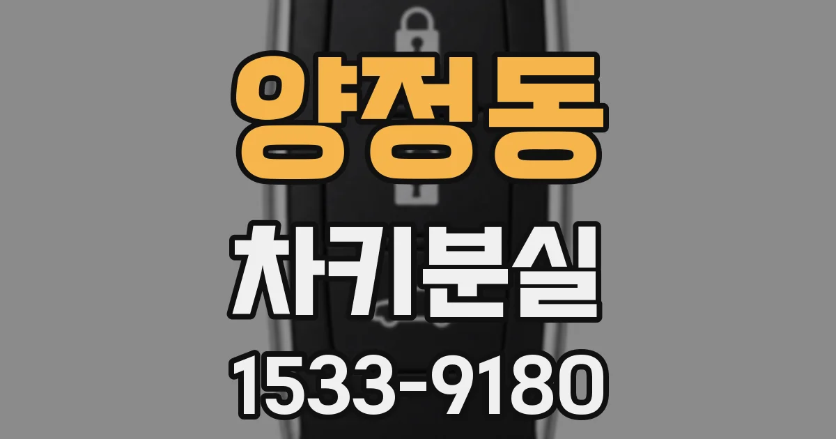양정동 차키분실
