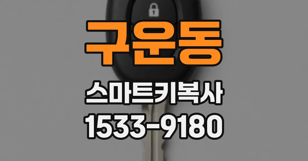 구운동 스마트키복사